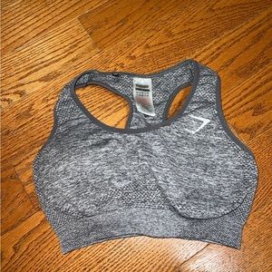 Grey cute gymshark Sports bra